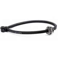 L5201 Single Leather Bracelet Black d