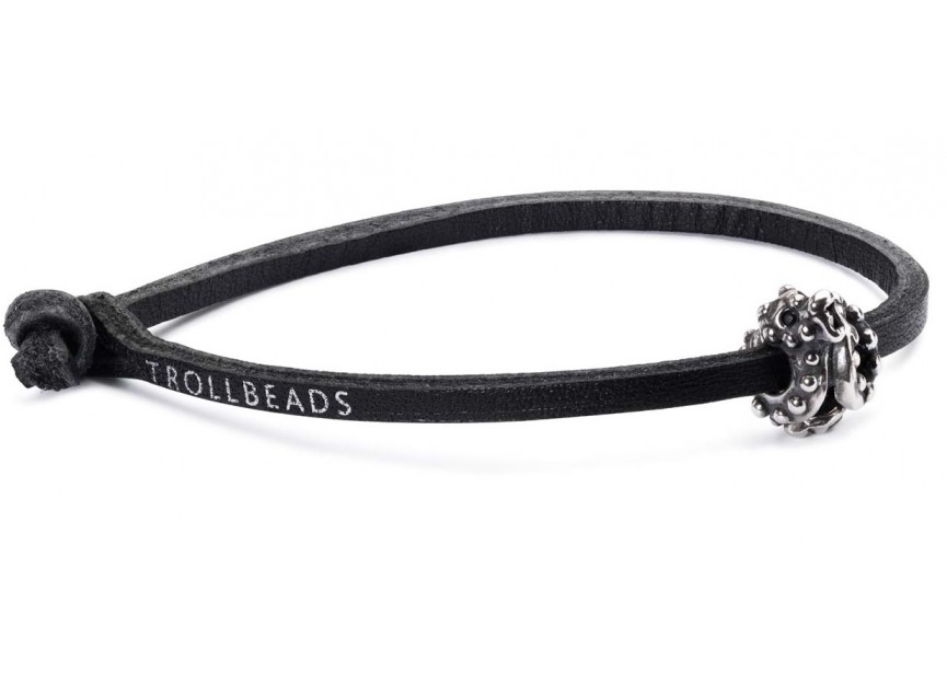 L5201 Single Leather Bracelet Black d