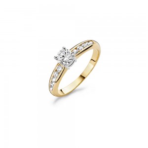 1154BZI Bague Blush Or blanc et jaune 14 carats