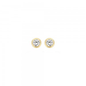 7214YZI Blush Oorknoppen Geelgoud 14kt
