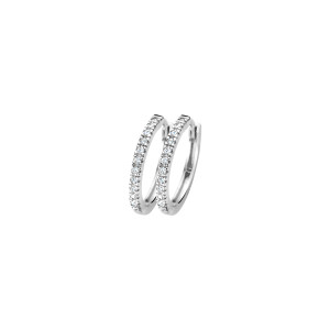 7309WZI Boucles doreilles Blush Or Blanc 14kt