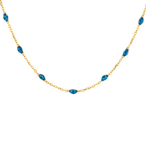 3162YRB Blush Ketting geel goud 14kt